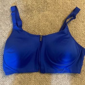 Blue Zip Up Sports Bra - All In Motion, 38B